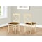 Monarch Specialties Dining Chair, Set Of 2, Side, Kitchen, Dining Room, Oak And Cream, Wood Legs, Transitional I 1325 - alternate 4